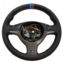 BMW E46 M3 SMG STEERING WHEEL NEW LEATHER TRI 3 COLOR STITCHING picture