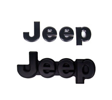 2014-2022 Jeep Grand Cherokee Black Replacement Nameplate Emblem Set Mopar OEM picture