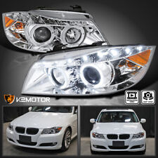 Fits 2006-2008 BMW E90 323i 335i 3 Series LED Halo Projector Headlights 06 07 08 picture