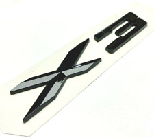 BLACK X3 FIT BMW X 3 REAR TRUNK EMBLEM BADGE NAMEPLATE LETTER NUMBERS picture