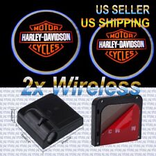 2pcs Wireless Ghost Shadow Logo LED Light Courtesy Door Step Harley Davidson picture