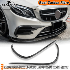 For Mercedes W213 C238 A238 Sport E43AMG REAL CARBON Front Bumper Splitters Fins picture