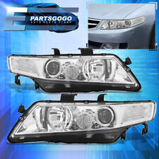 For 04-08 Acura TSX CL9 JDM Projector Headlights Lamps Chrome Clear Reflectors picture