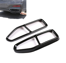 Gloss Black Stainless Exhaust Muffler Tip Trim Covers Fits 20-22 G11 G12 740i picture