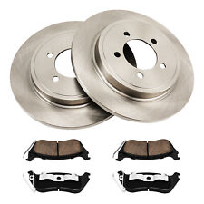 54098 Rear Solid Brake Rotors W/ Ceramic Pads For Ford Explorer Mountaineer picture
