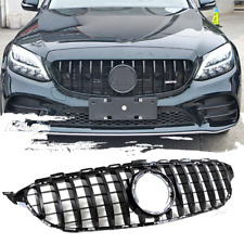 Black Bars GT Grille W/ Camera For Mercedes-Benz W205 C Class C43 AMG 2019-2022 picture