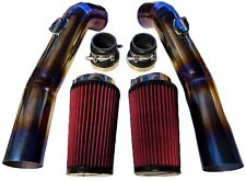 Titanium 77mm Dual Cold Air Intake System for R35 GT-R GTR VR38DETT 3.8 V6 Turbo picture