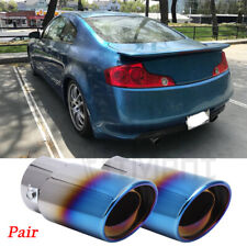 For Infiniti G35 G37 Q50 2Pcs Exhaust Pipe Tip Rear Tail Muffler Stainless Steel picture