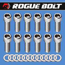 SBC HEADER BOLTS STAINLESS STEEL KIT SMALL BLOCK CHEVY 283 327 350 383 400 TPI picture