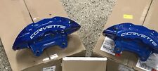 New GM Brembo Chevy Corvette ZR1 Blue Rear Calipers + Pin Kit 2009-13 picture