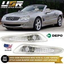 Clear Bumper Side Marker Lights For 2003-2006 Mercedes Benz R230 SL Class AMG picture