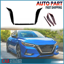 For Nissan Sentra B18 SV SR 2020-2022 Glossy Black Front Grill Frame Cover Trim picture