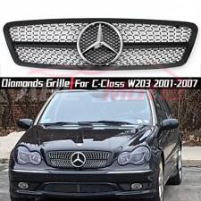 Dia-monds Style Grille For Benz C-Class W203 2001-2007 C200 C240 C320 C32 AMG picture