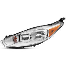 Headlight Driver Left Side For 2014-2019 Ford Fiesta Chrome W/ Amber 14-19 picture