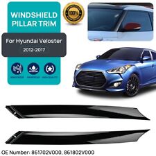 Windshield Pillar Trim Exterior Molding For Hyundai Veloster 2012-2017 Black UP picture