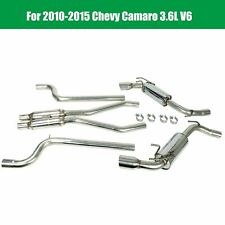 For 2010-2015 Chevy Camaro 3.6L V6 Stainless Dual Muffler Catback Exhaust System picture