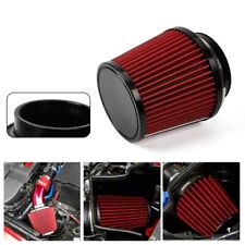 Red 4inch/100mm High Flow Inlet Cold Air Intake Cone Replacement Dry Air Filter picture