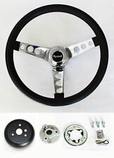 New 1968-69 Road Runner Barracuda Cuda Fury Grant Black Steering Wheel 13 1/2