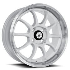 1 New White With Machined Lip Konig Lightning 16X7 40 4-100/114.30 Wheel picture