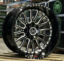 4  NEW 20x10 Hardcore HC101 Wheels -19 Black Milled 8x170 Ford F250 F350 picture