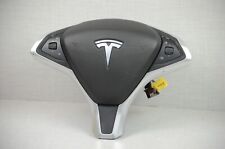 16 17 18 19 20 21 Tesla Model X Driver Wheel Airbag OEM Black Leather picture