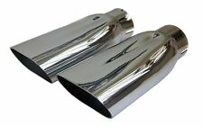 69-72 Chevelle Ss Ls5 Ls6 Ls3 Tail Pipe Chrome Dual Exhaust 2.5 Tip Tips Pair picture
