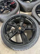22x10 Porsche Cayenne Gloss Black Wheels Rims Tires Set Of 4 5x130 2853522 picture