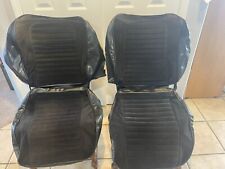 1969 Camaro SS Bucket Seat Vintage Custom Covers Black Left Right Pair 4 Pieces picture