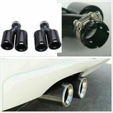 For BMW M Series Real Carbon Fiber Exhaust Tips Dual Pipes In 63mm Outlet 93m 2P picture