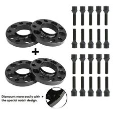 5x120 Staggered Wheel Spacers Kit (2) 15mm & (2) 20mm W/ Extended Bolts Fits BMW picture