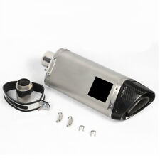 1PC 51MM Inlet Real Carbon Fiber Motorcycle Pipe Muffler For R6 R1 CBR500 Z750 picture