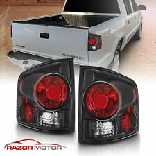 For 1994-2004 Chevy S10/GMC Sonoma Black Rear Brake Tail Lights Pair picture