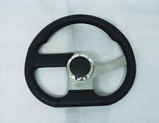 Street Rod Billet Steering Wheel Black Leather  picture