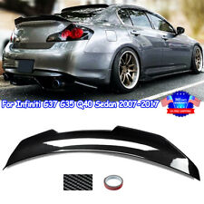 For INFINITI G35 G25 G37 Q40 07-17 Trunk Spoiler PSM Style Rear Wing Carbon Look picture