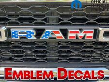 RAM 3500 Grill Emblem Decals 2019 2020 2021 2022 2023 SOLID COLOR AND USA DESIGN picture
