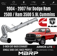 MBRP 5'' Cat-Back Exhaust Single Exit For 04-07 Dodge Ram 2500/3500 5.9L Cummins picture