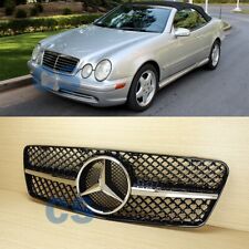 1997-2002 Shiny Black For Benz CLK-Class W208 C208 Front Grille CLK320 CLK430 picture
