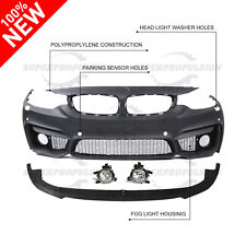 For BMW  F32 14-19 428I 430I 435I 440I M4 Style Front Bumper Cover W/ fog W/PDC picture