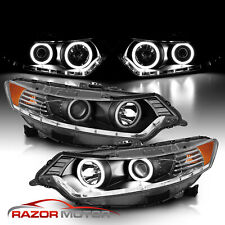 [Dual LED Halo] 2009 2010 2011 2012 2013 2014 For Acura TSX Projector Headlights picture