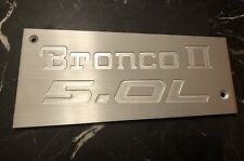 Ford Mustang 5.0 custom aluminum intake manifold plaque BRONCO II picture