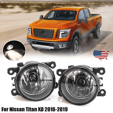 PAIR Front Fog Light Lamp For Nissan Titan XD 2016 2017 2018 2019 Replacement US picture
