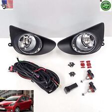For 2012-2014 Toyota Yaris Hatchback Fog Lights Set w/ Bezel Switch Wires Bulbs picture
