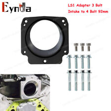 For LS Throttle Body for LS1 / Truck Adapter 3 Bolt Intake to 4 Bolt 92mm Black picture