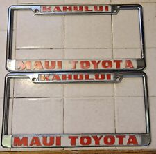 Rare Kahului Toyota Maui Hawaii License Plate Frames JDM  Supra Land Cruiser FJ picture