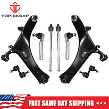 8pc Front Lower Control Arms Tie Rods Sway Bar Links for 2005-2009 Subaru Legacy picture
