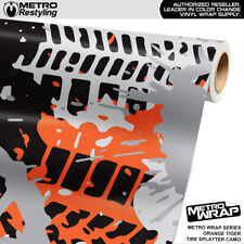 Metro Wrap Tire Splatter Orange Tiger Premium Vinyl Film picture