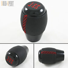 FOR TOYOTA MR2 GTS SPYDER BLACK RED M12 X 1.25 THREAD LEATHER SHIFTER SHIFT KNOB picture