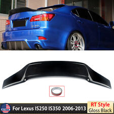 FOR 2006-13 LEXUS IS250 IS350 ISF R STYLE GLOSS BLACK DUCKBILL TRUNK SPOILER LIP picture