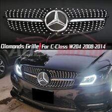 Black Dia-monds Style Grille W/LED Star For Benz C-Class W204 2008-14 C180 C350 picture