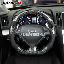 Forged Carbon Fiber Alcantara Steering Wheel Fit 09-13 Infiniti G37 G37X Sedan picture